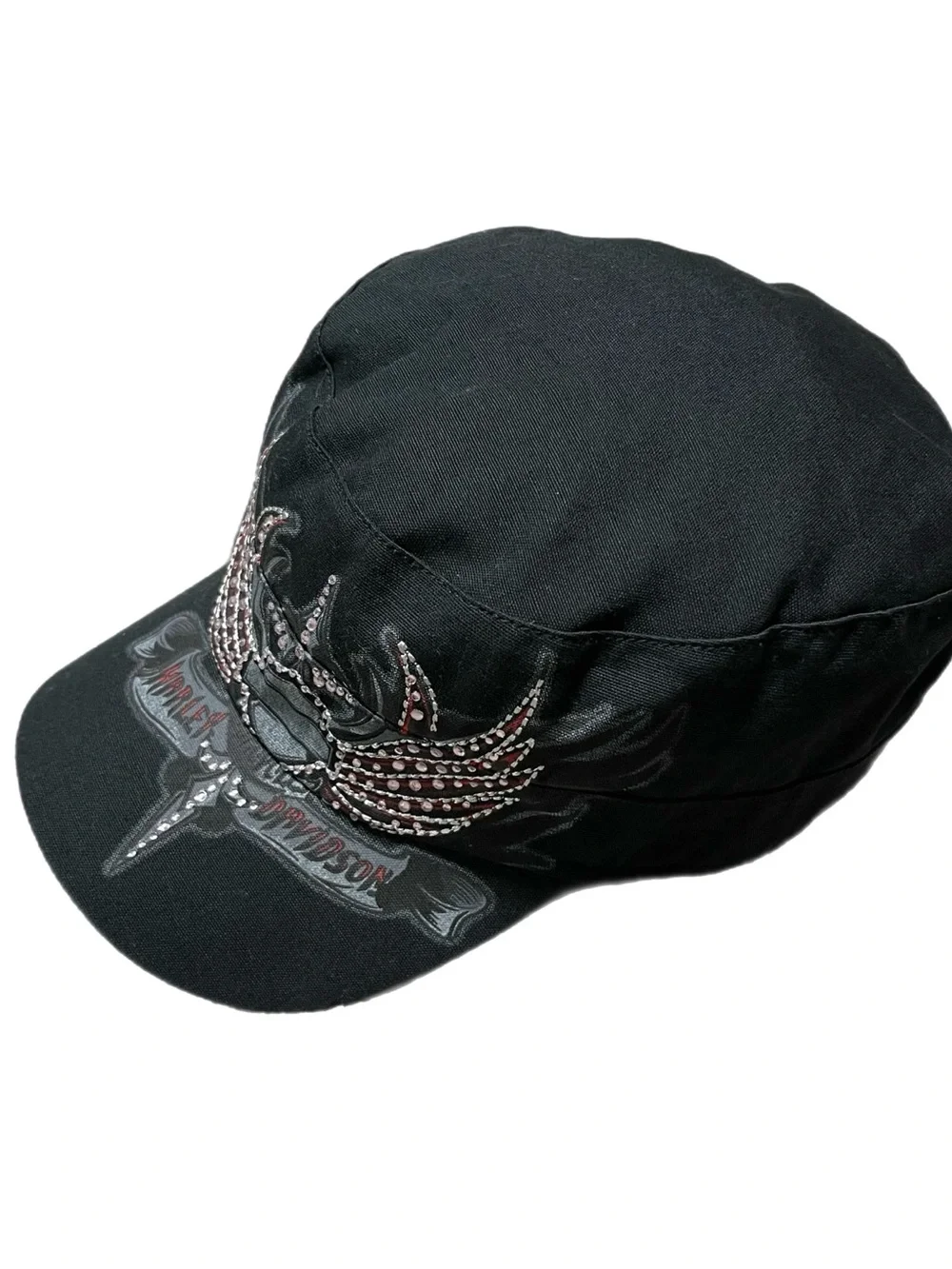 Early 2000s Harley Davidson Rhinestone Jeweled Hat